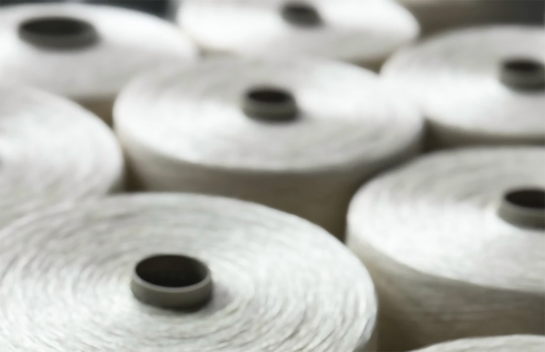 Twisted linen yarn ready for fabric weaving